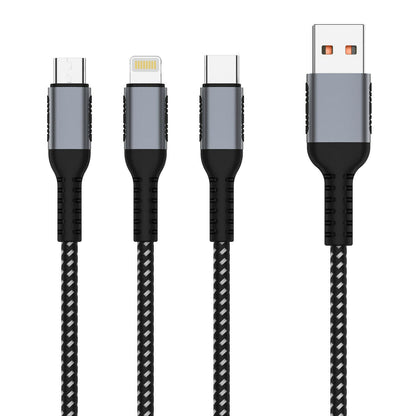 3-IN-1 Multi-Head USB Charging Cable