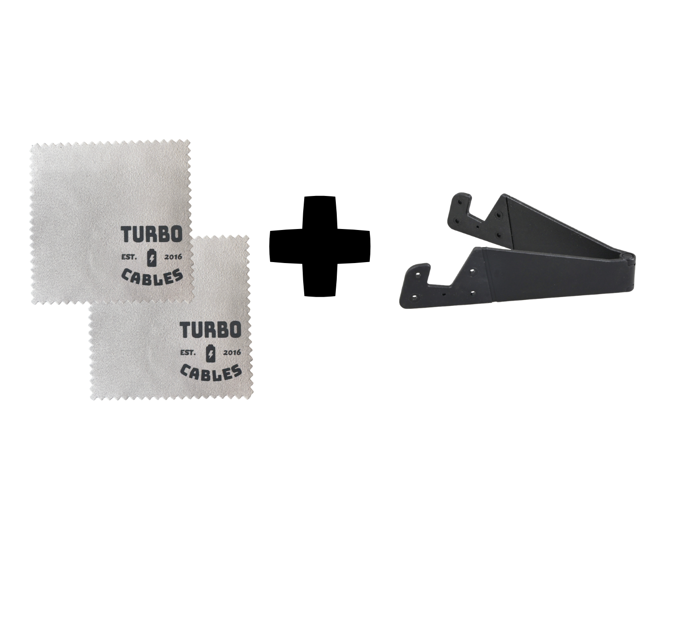 2 X Premium Screen Cleaning Cloth +   Folding Phone Stand