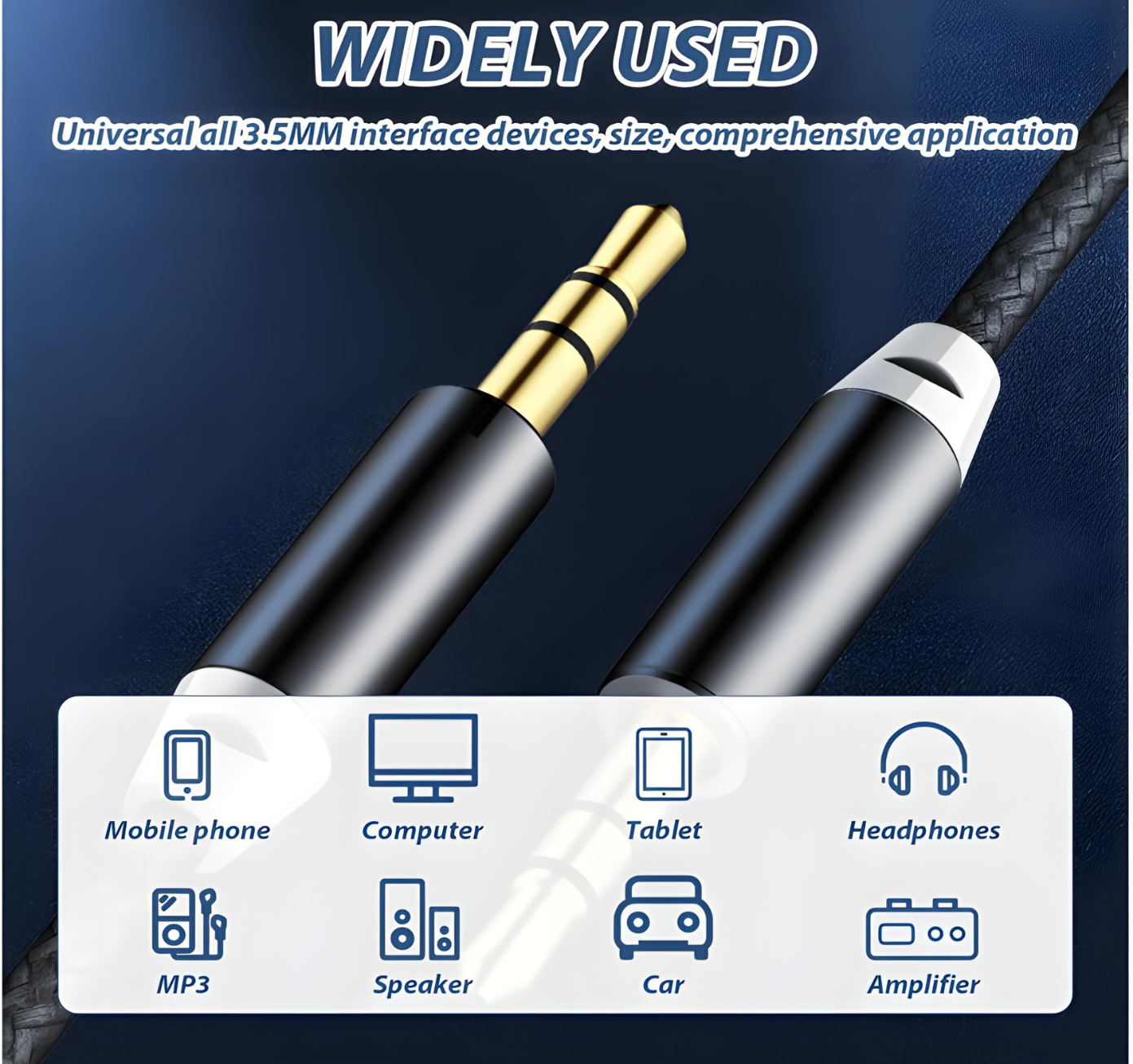 3.5 mm To 3.5mm Audio Cable (Aux) - 1 Metre