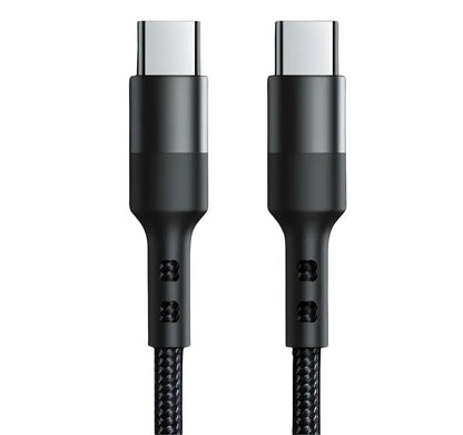 USB C To USB C Braided Cable - 1 Metre (60W) Turbo Cables