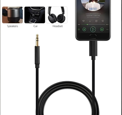 USB C To 3.5mm Audio Cable - 1 Metre Turbo Cables