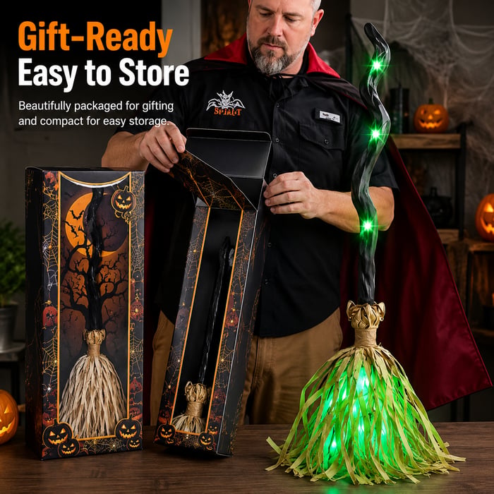 Turbo Cables – Motion Activated Halloween Broom Light
