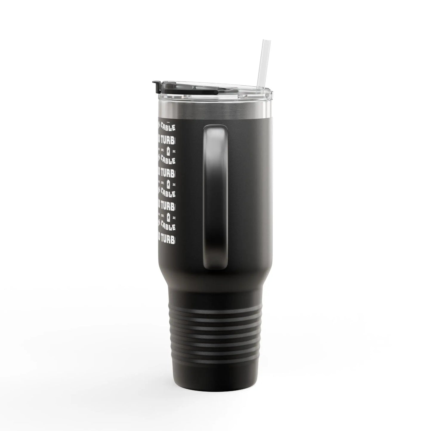 40oz Insulated Travel Mug — Stainless Lid & Straw Printify