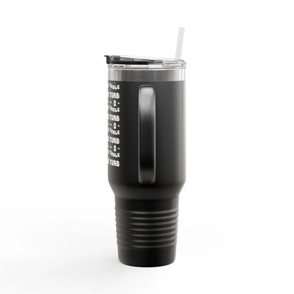 40oz Insulated Travel Mug — Stainless Lid & Straw Printify