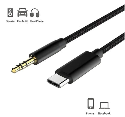 USB C To 3.5mm Audio Cable - 1 Metre Turbo Cables