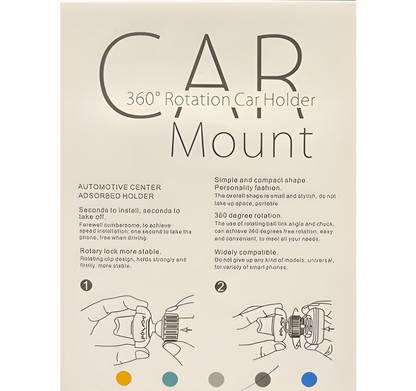 Magnetic Stick-On Car Mount for Dashboards