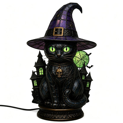 Turbo Cables – Vintage Tiffany Style Cat Night Lamp