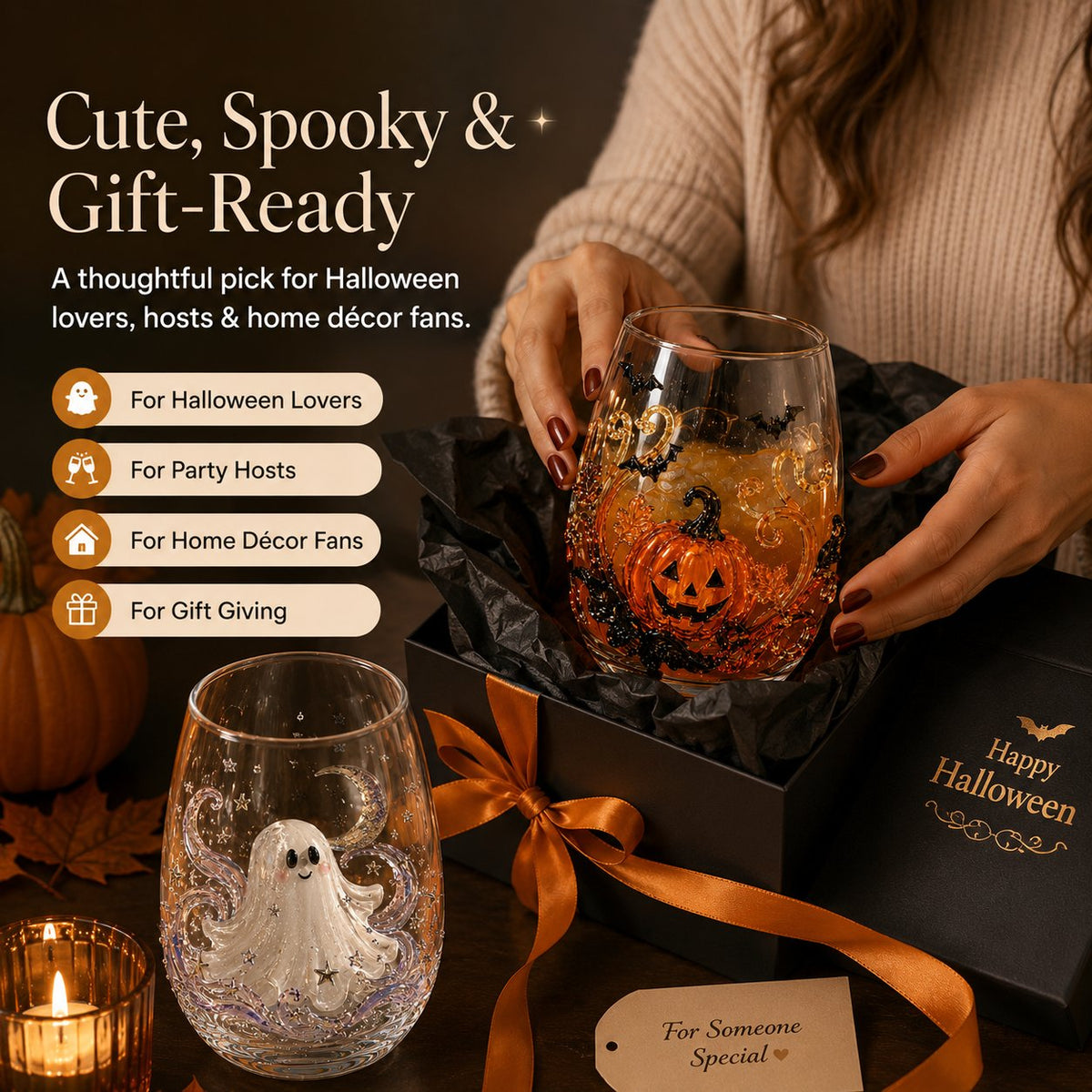 Turbo Cables – Artisan Halloween Drinking Glass