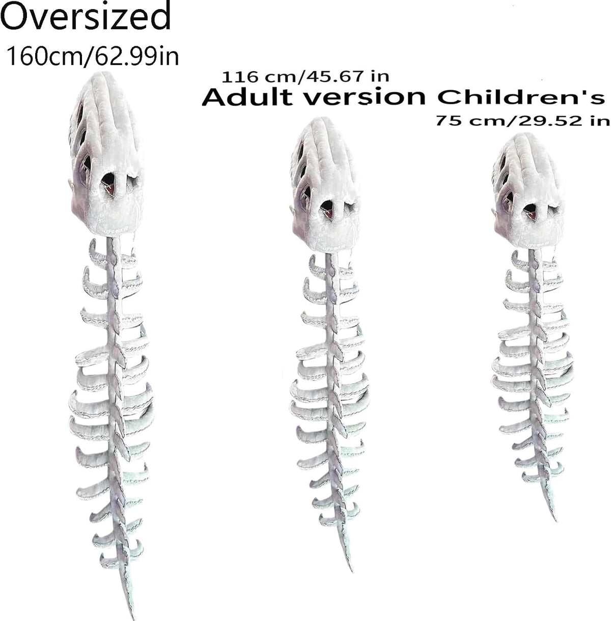 Turbo Cables – Dinosaur Costume | 3D Skeleton Design for Realistic Halloween Dress-Up