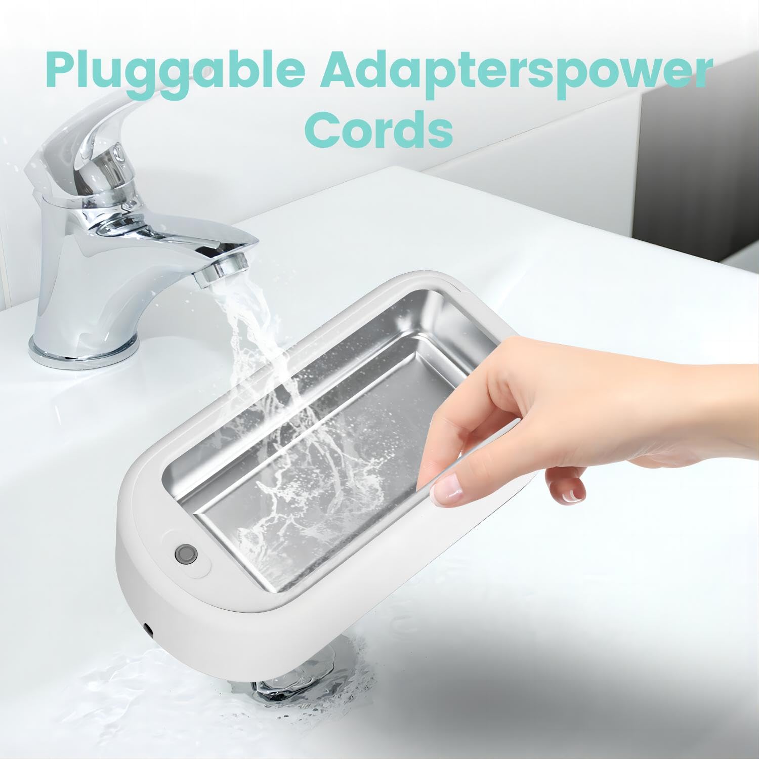 Ultrasonic Jewelry Cleaner – Portable Sonic Cleaning Machine for Rings, Glasses & Watches Turbo Cables