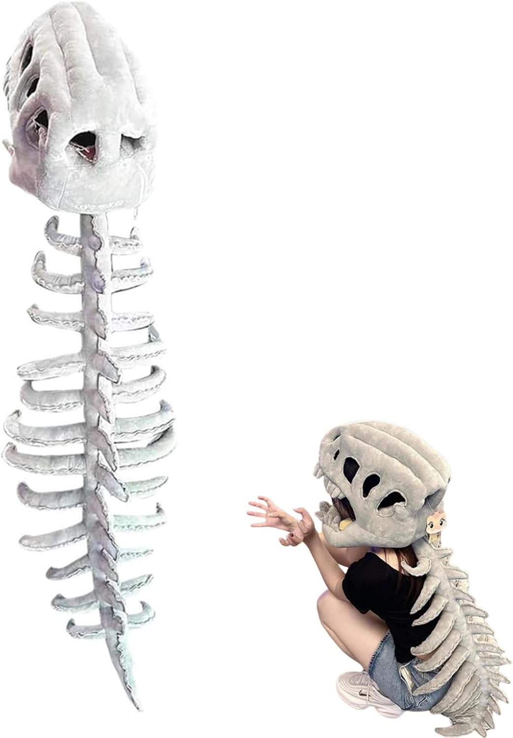 Turbo Cables – Dinosaur Costume | 3D Skeleton Design for Realistic Halloween Dress-Up