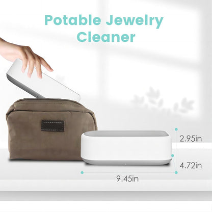 Ultrasonic Jewelry Cleaner – Portable Sonic Cleaning Machine for Rings, Glasses & Watches Turbo Cables