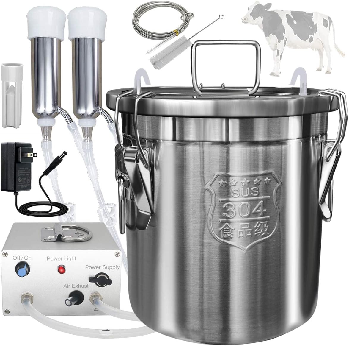 Turbo 12L Portable Cow Milking Machine With Auto Stop
