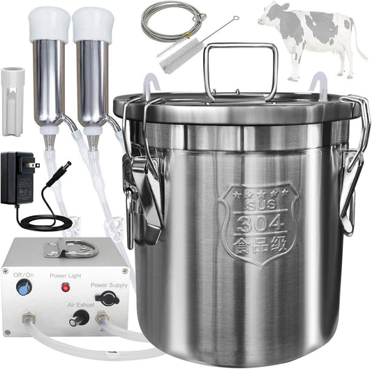 Turbo 12L Portable Cow Milking Machine With Auto Stop