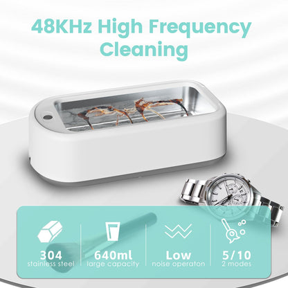 Ultrasonic Jewelry Cleaner – Portable Sonic Cleaning Machine for Rings, Glasses & Watches Turbo Cables