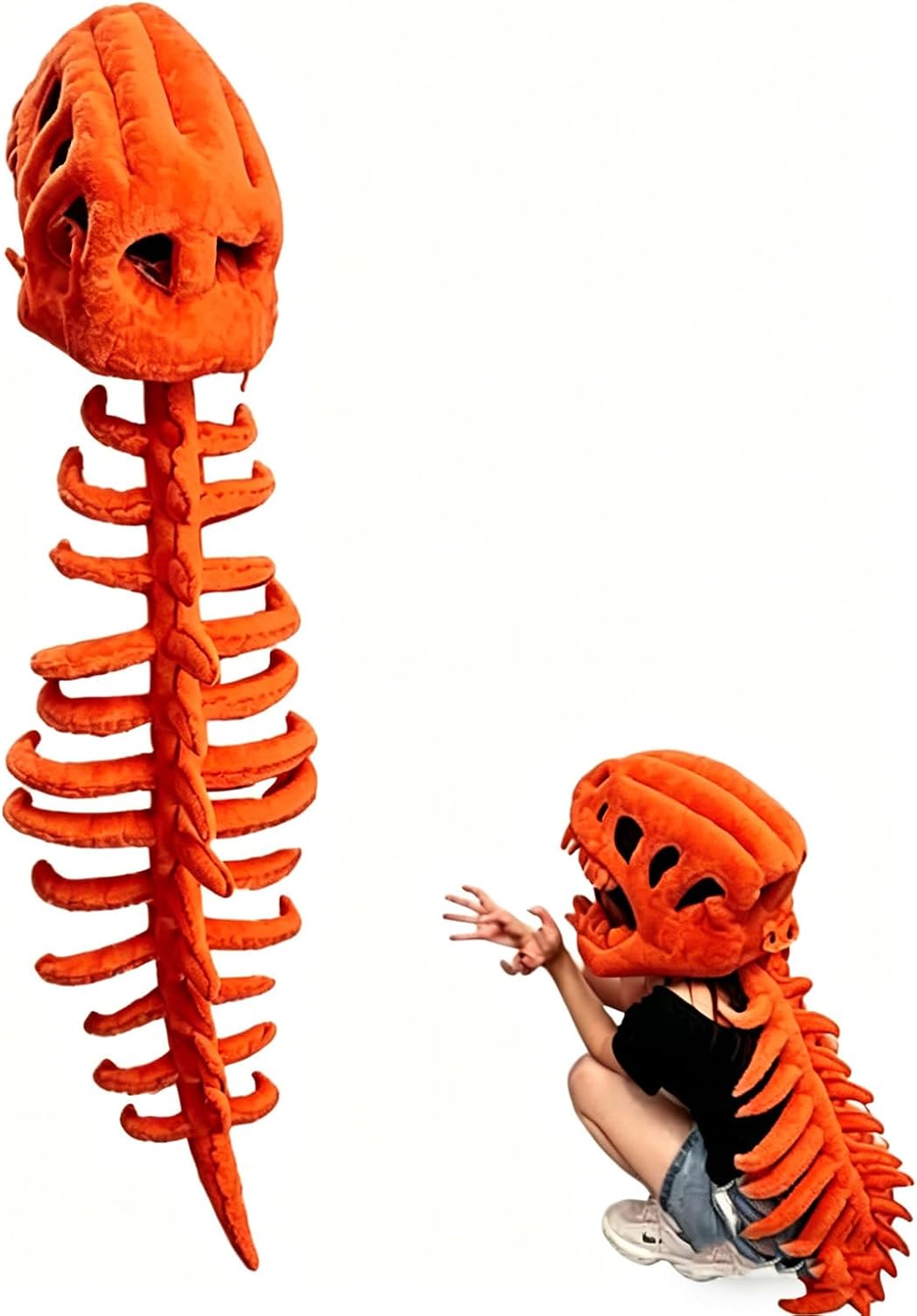 Turbo Cables – Dinosaur Costume | 3D Skeleton Design for Realistic Halloween Dress-Up