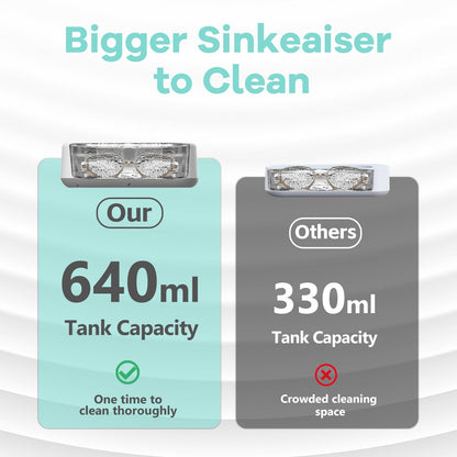Ultrasonic Jewelry Cleaner – Portable Sonic Cleaning Machine for Rings, Glasses & Watches Turbo Cables
