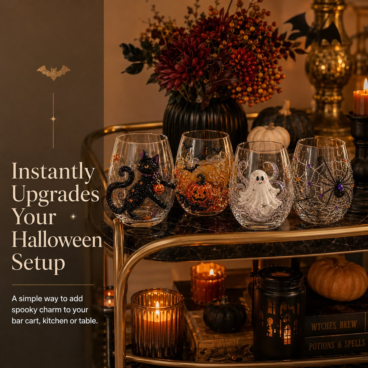 Turbo Cables – Artisan Halloween Drinking Glass
