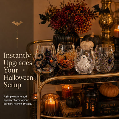 Turbo Cables – Artisan Halloween Drinking Glass