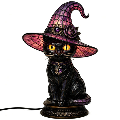 Turbo Cables – Vintage Tiffany Style Cat Night Lamp
