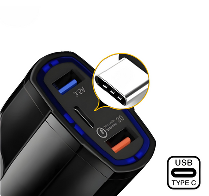 Car Charger Triple USB - 12V (QC 3.0)