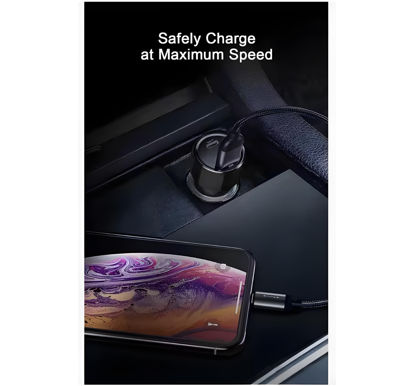 Car Charger 20W with USB-C & USB-A Ports for Fast Charging