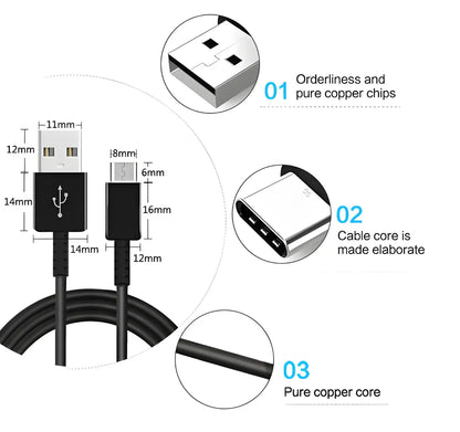 USB C To USB Cable - 2 Metre Turbo Cables