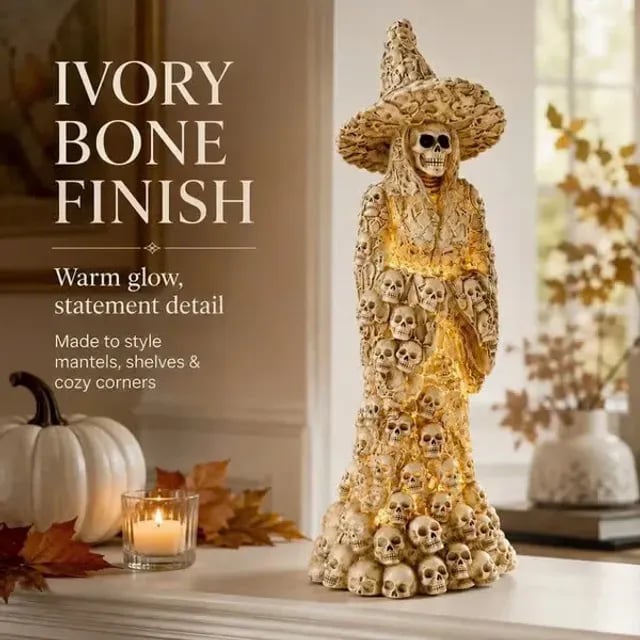 Turbo Cables – Spooky Skeleton Witch Ornament