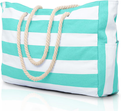 Turbo Cables – Coastal Collection | Large Waterproof Beach Tote Bag with Zipper Closure | Sandproof Design for Effortless Summer Adventures