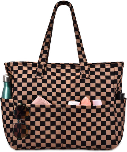 Turbo Cables – Large Waterproof Beach Tote Bag with Zipper | Sandproof Design for Travel & Vacation Essentials