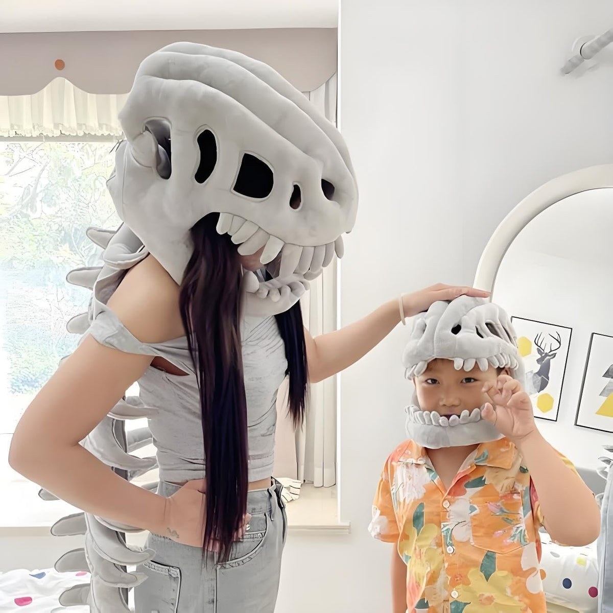 Turbo Cables – Dinosaur Costume | 3D Skeleton Design for Realistic Halloween Dress-Up