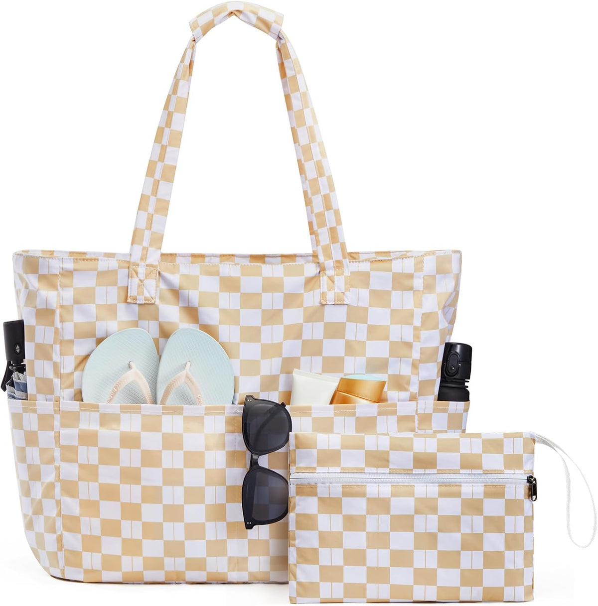 Turbo Cables – Ultimate Beach Tote Bag | Waterproof & Sandproof Large Bag with Zipper | Foldable Design for Easy Travel and Storage