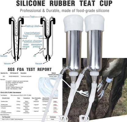 Turbo 12L Portable Cow Milking Machine With Auto Stop