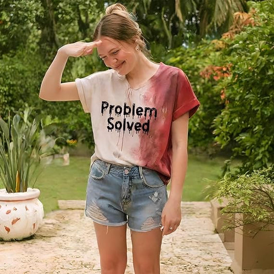 Turbo Cables – Women’s V-Neck Scary Print Tee