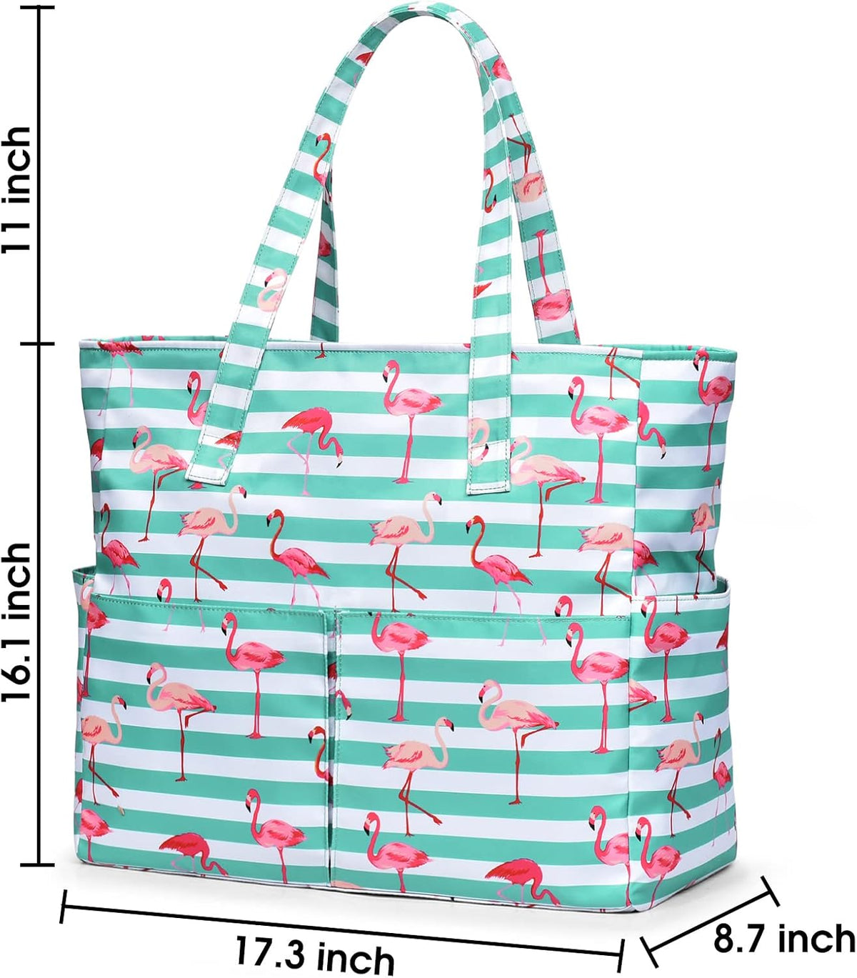 Turbo Cables – Large Waterproof Beach Tote Bag with Zipper | Sandproof Design for Travel & Vacation Essentials