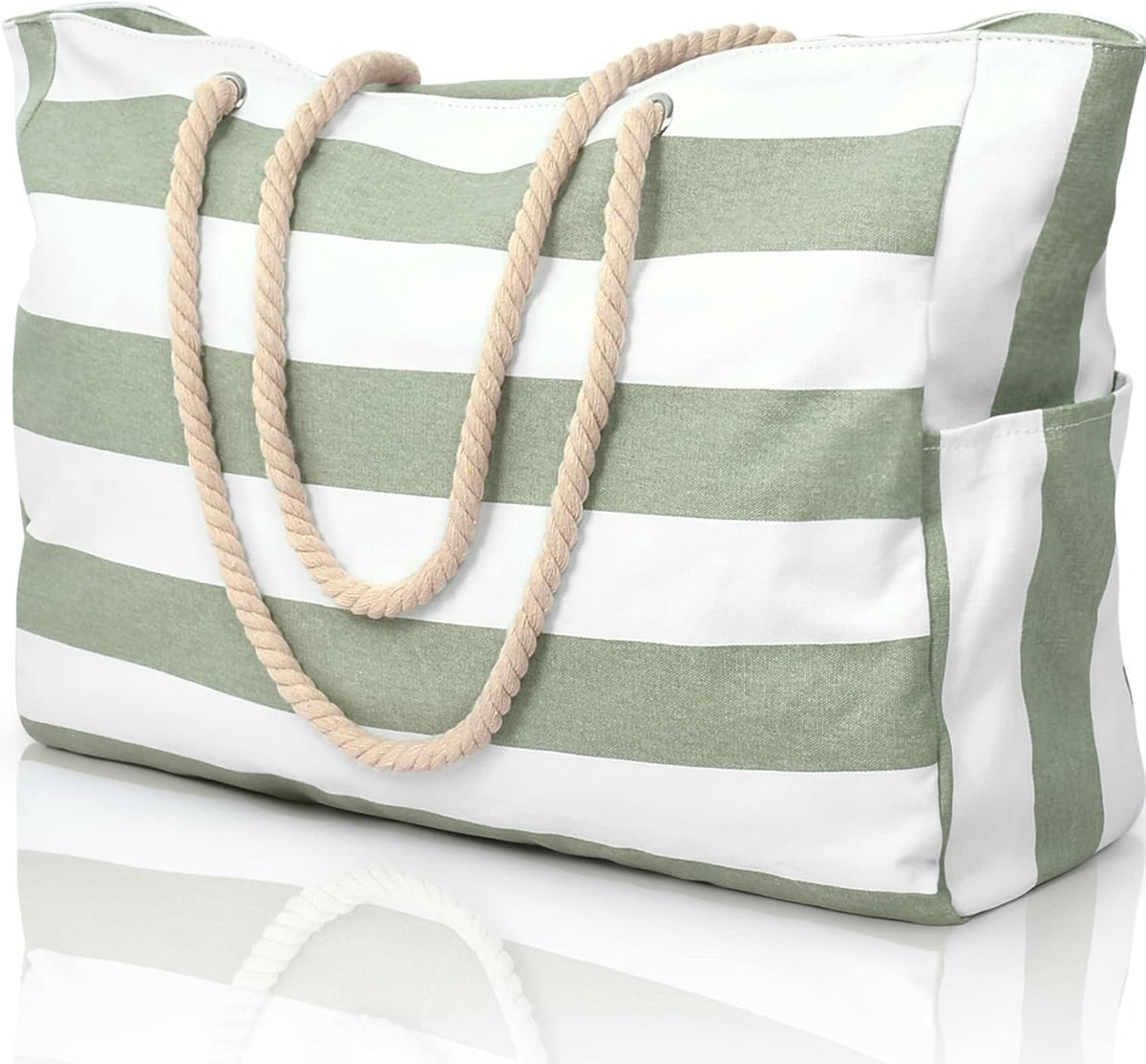 Turbo Cables – Coastal Collection | Large Waterproof Beach Tote Bag with Zipper Closure | Sandproof Design for Effortless Summer Adventures