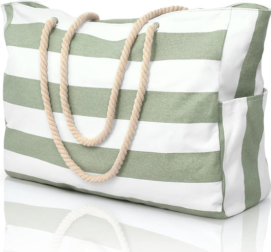 Turbo Cables – Coastal Collection | Large Waterproof Beach Tote Bag with Zipper Closure | Sandproof Design for Effortless Summer Adventures