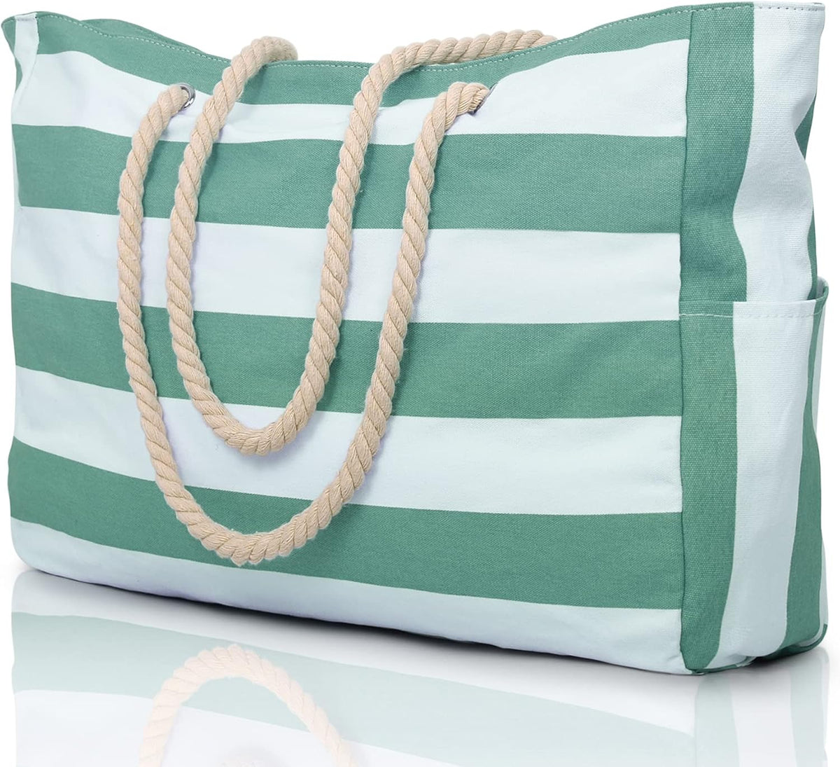 Turbo Cables – Coastal Collection | Large Waterproof Beach Tote Bag with Zipper Closure | Sandproof Design for Effortless Summer Adventures