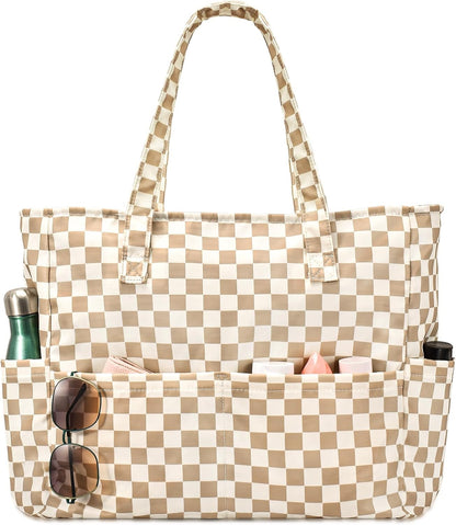 Turbo Cables – Large Waterproof Beach Tote Bag with Zipper | Sandproof Design for Travel & Vacation Essentials