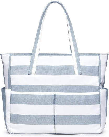 Turbo Cables – Large Waterproof Beach Tote Bag with Zipper | Sandproof Design for Travel & Vacation Essentials