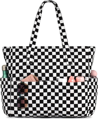 Turbo Cables – Large Waterproof Beach Tote Bag with Zipper | Sandproof Design for Travel & Vacation Essentials