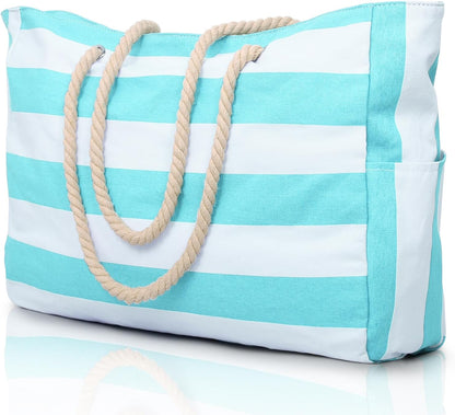 Turbo Cables – Coastal Collection | Large Waterproof Beach Tote Bag with Zipper Closure | Sandproof Design for Effortless Summer Adventures