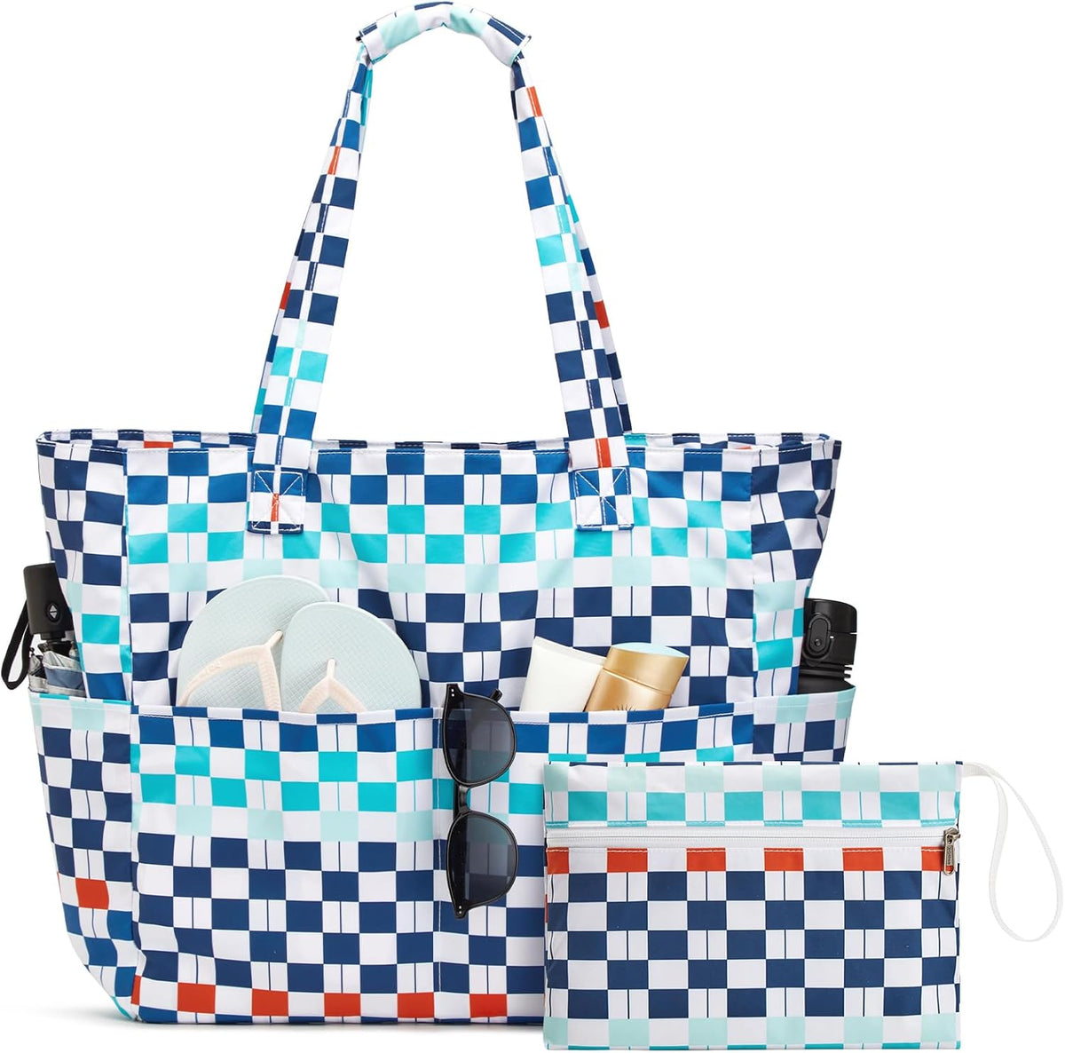 Turbo Cables – Ultimate Beach Tote Bag | Waterproof & Sandproof Large Bag with Zipper | Foldable Design for Easy Travel and Storage
