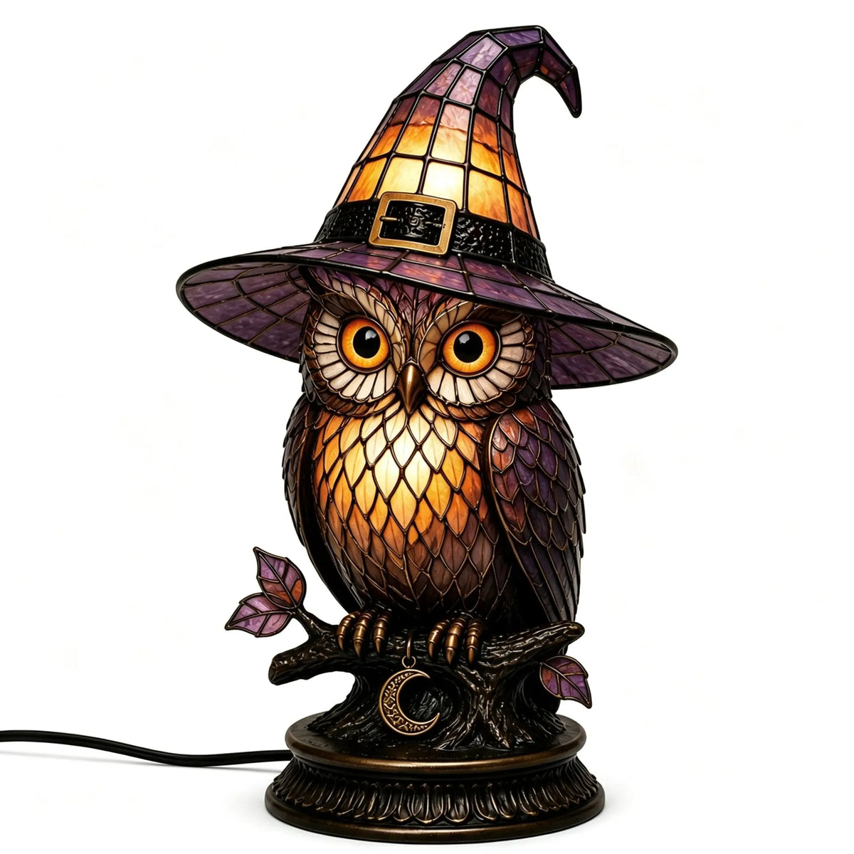 Turbo Cables – Vintage Tiffany Style Cat Night Lamp
