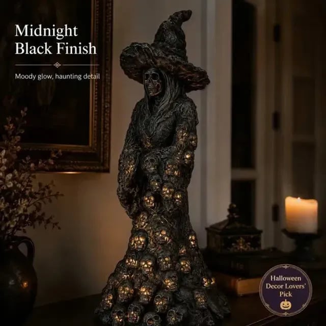Turbo Cables – Spooky Skeleton Witch Ornament
