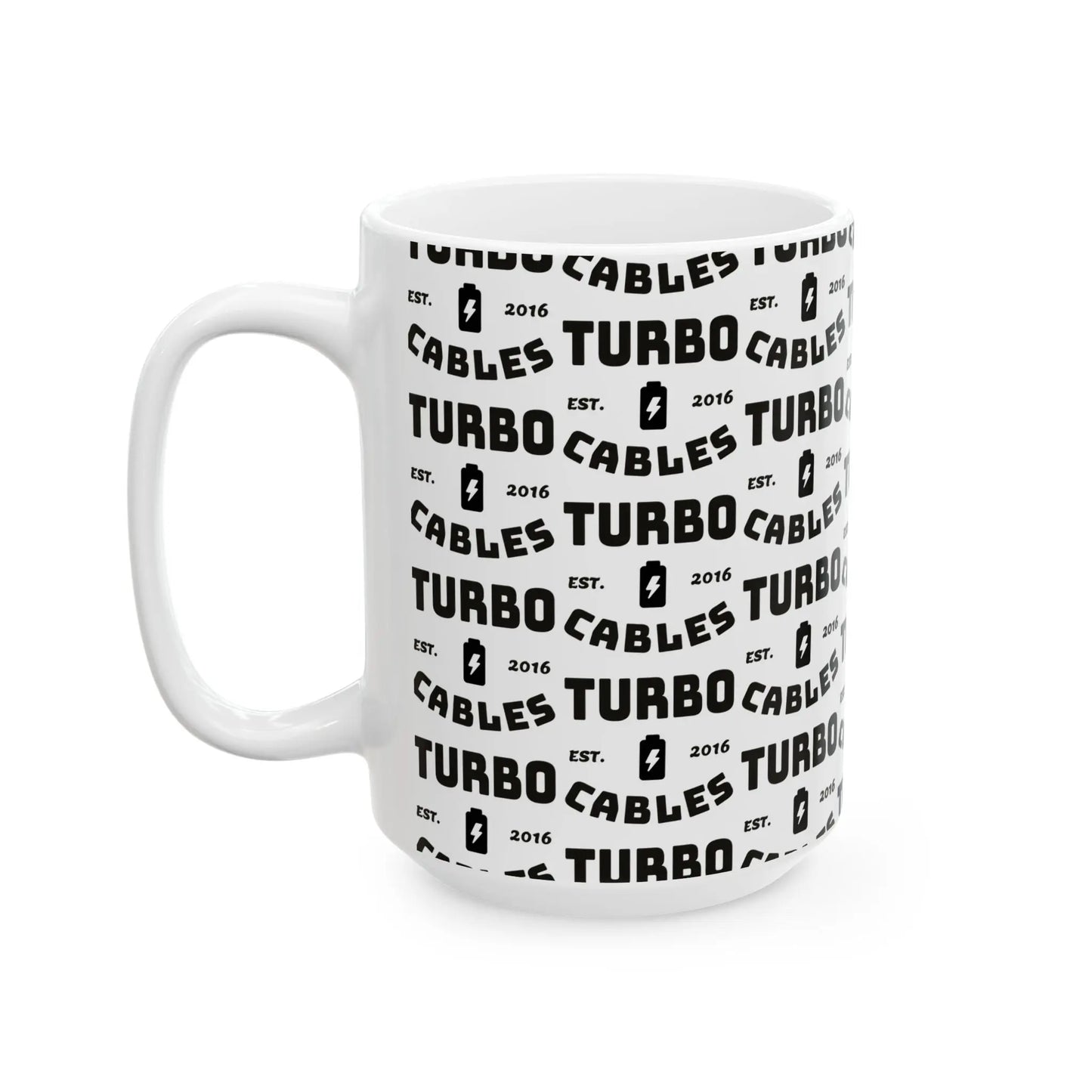 Turbo Cables Branded Ceramic Mug (11oz, 15oz) Printify