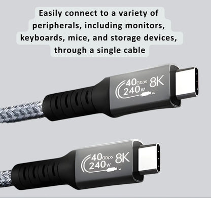USB-C to USB-C Thunderbolt 4 240W Cable (1 Mtr) Turbo Cables