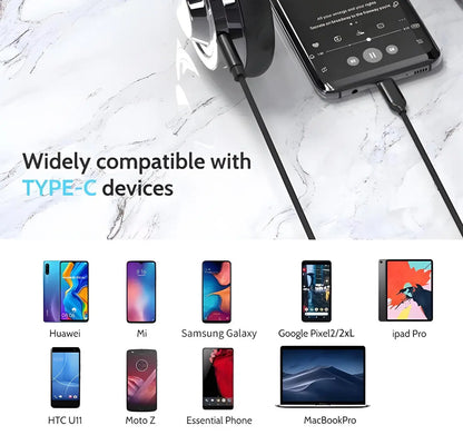 USB C To 3.5mm Audio Cable - 1 Metre Turbo Cables