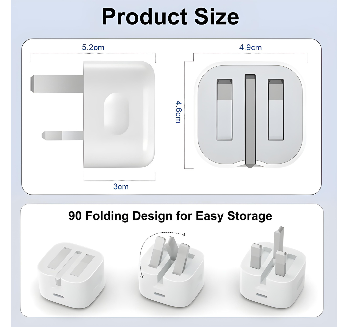 Compact Power Adaptor USB C - 20w (240v)