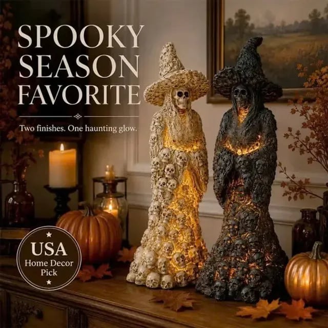 Turbo Cables – Spooky Skeleton Witch Ornament